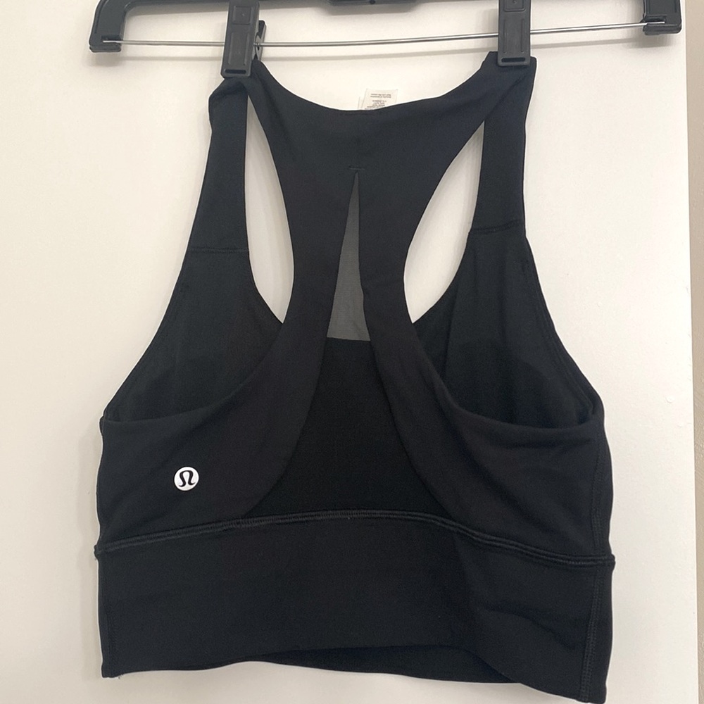 Lululemon long line black bra. Size 4